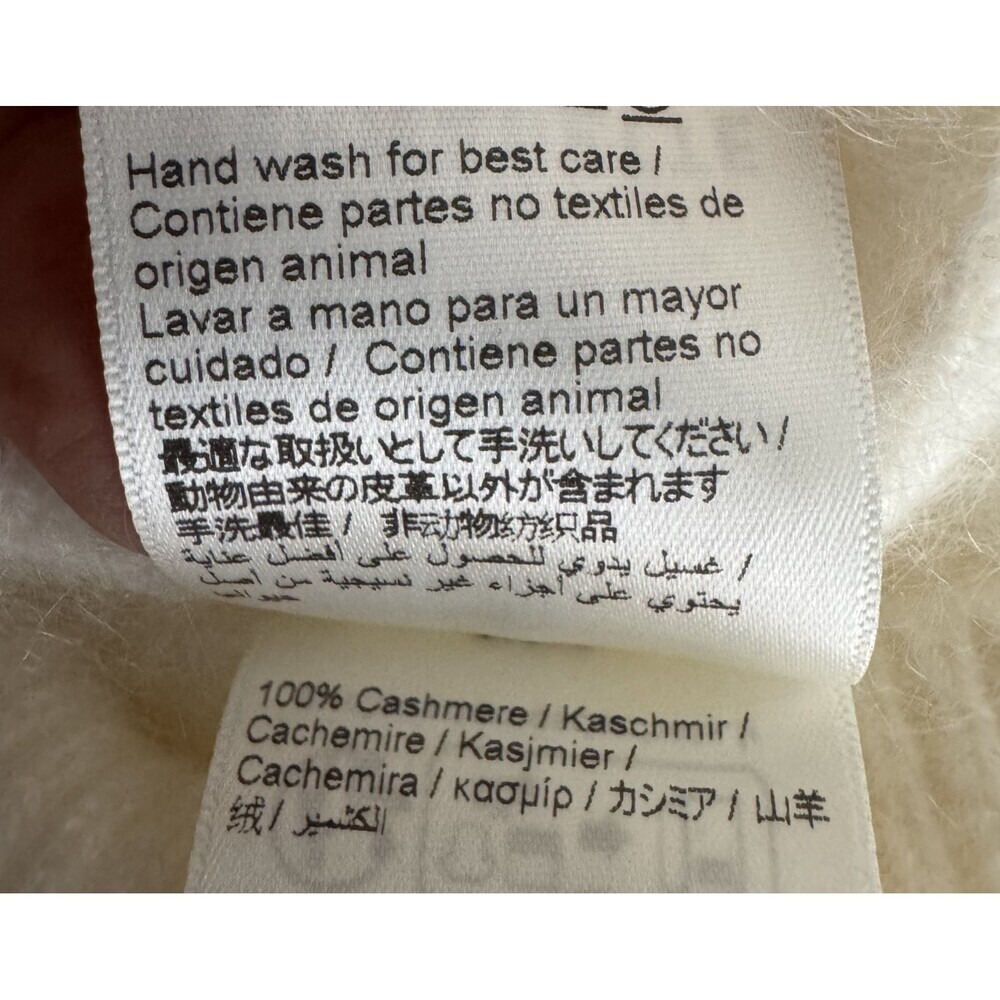 Bernadette Solène Brushed Cashmere Pullover Open Back Pearl Necklace White Small - Picture 13 of 15